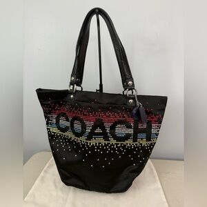 Coach Special Edition Holiday Tote with Multicolored Rhinestones
